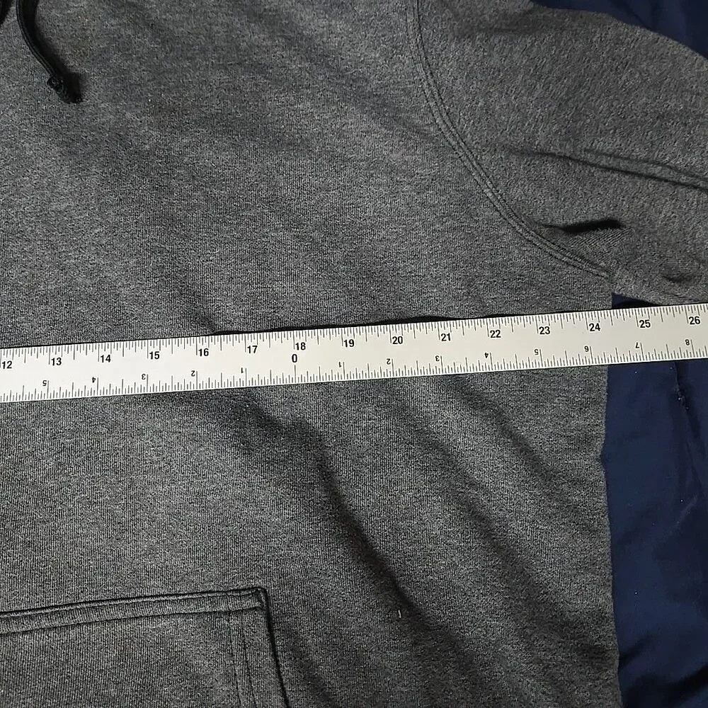 The North Face Hoodie Mens XL Gray Knit Pullover Sweatshirt Sleeve Logo Outdoor